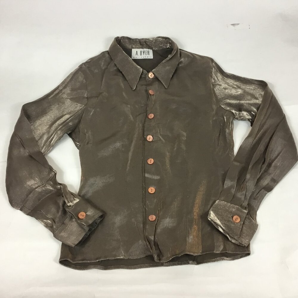(PO) A. Byer, Brwn Button-down Shirt